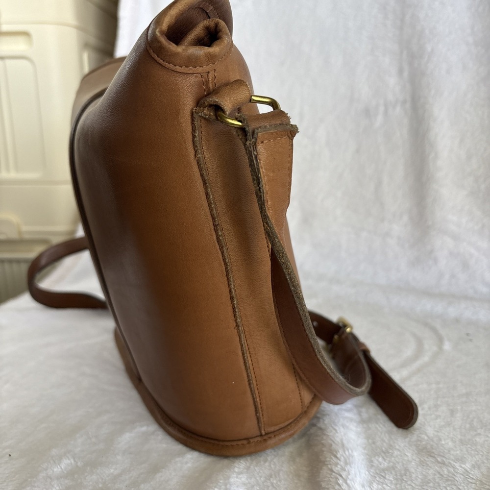 Vintage COACH Nottingham Binocular Crossbody Bag Tabac British Tan Leather USA - Picture 7 of 16